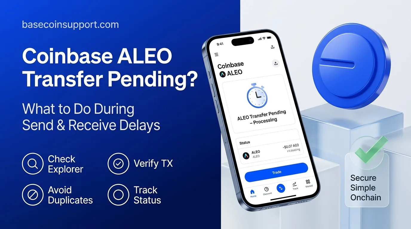 Coinbase ALEO Transfer Pending? What to Do After the Send/Receive Delay